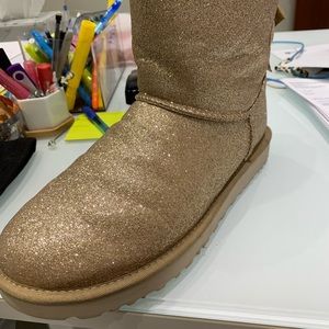 Golden UGG boots